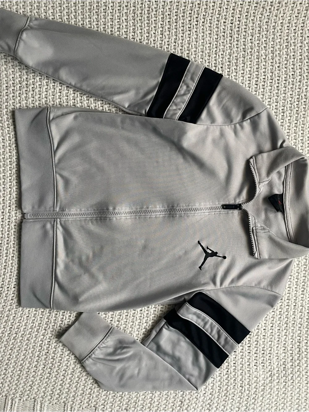 Jordan Light Gray with Black Stripes Performance Track Matching Set